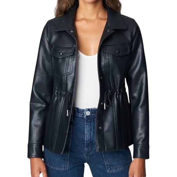 BLANKNYC Cinched Faux Leather Blazer Size Small New with Tag MSRP $118 - Picture 1 of 15